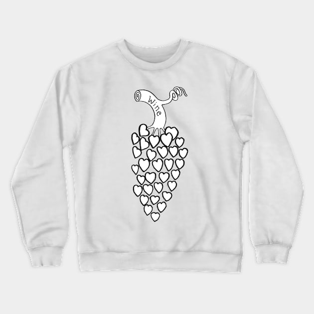 Wine love Crewneck Sweatshirt by atadrawing